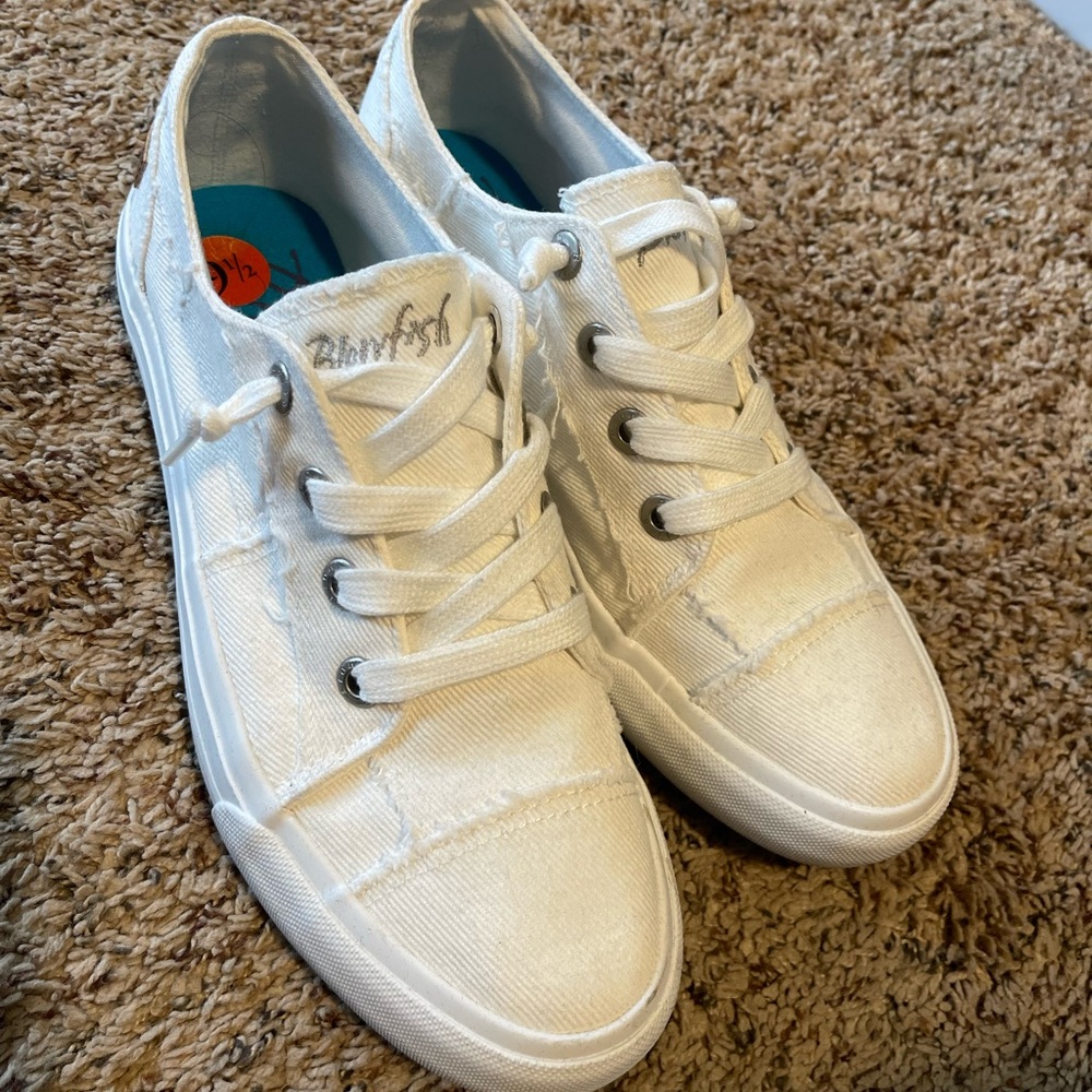 Blowfish White Canvas Slip On Shoe